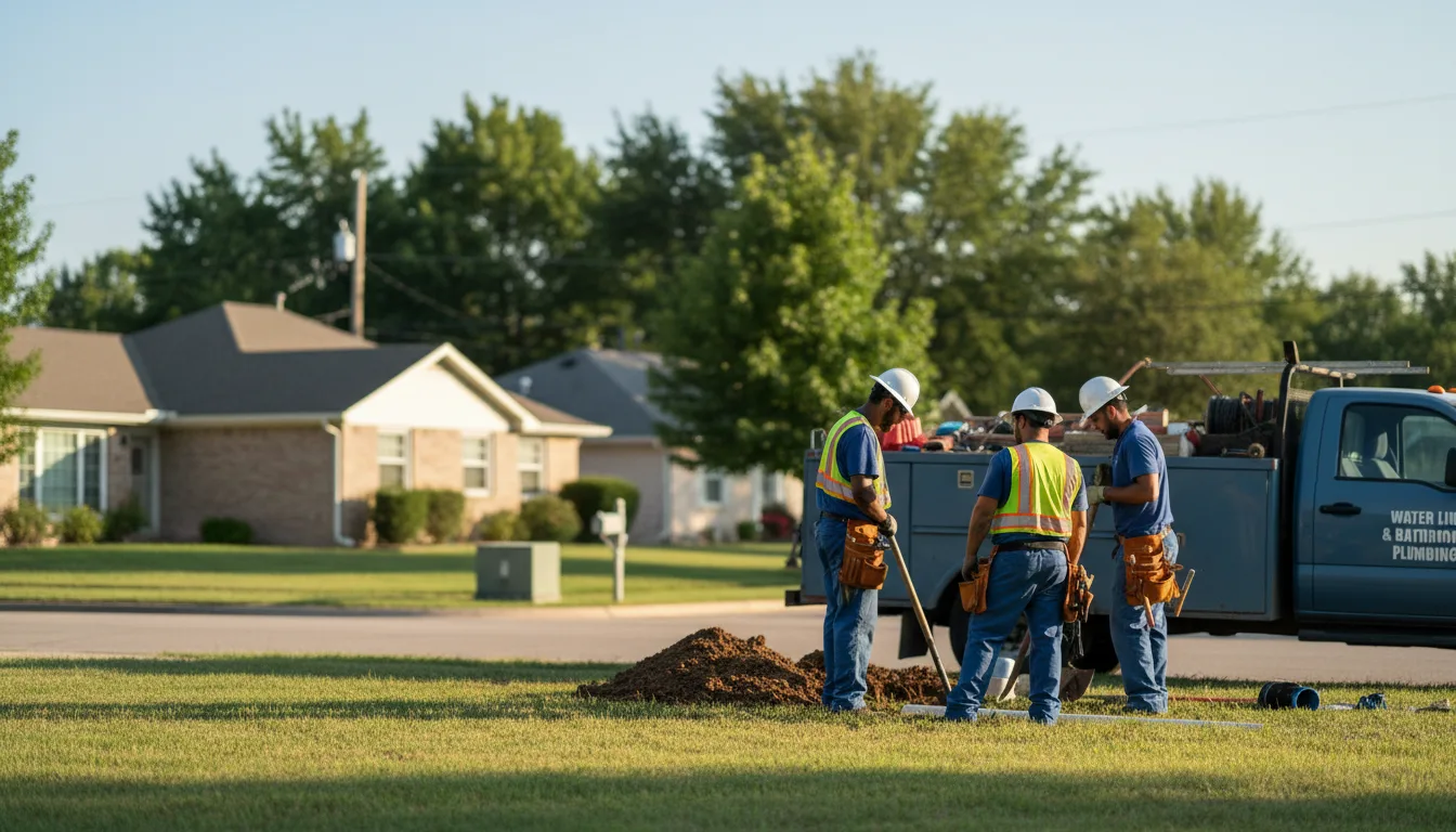 Residential water line and bathroom plumbing service in Tiro, OH